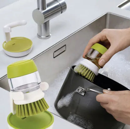 Soap Dispensing Pot & Dish Brush Set